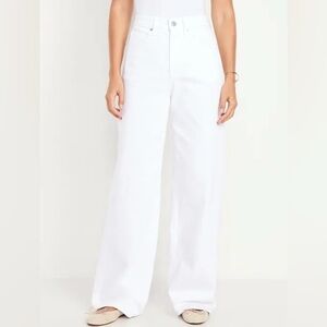 NWT Old Navy Size 22 White Sky-Hi Wide Leg Jeans